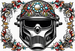 Welding helmet tattoo idea