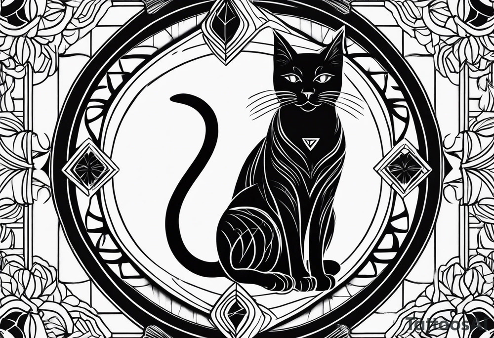 Black Cat tattoo idea