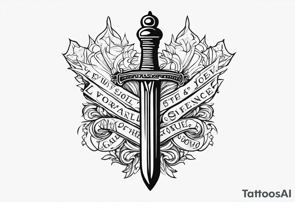 Sword, crown, distance love, science tattoo idea