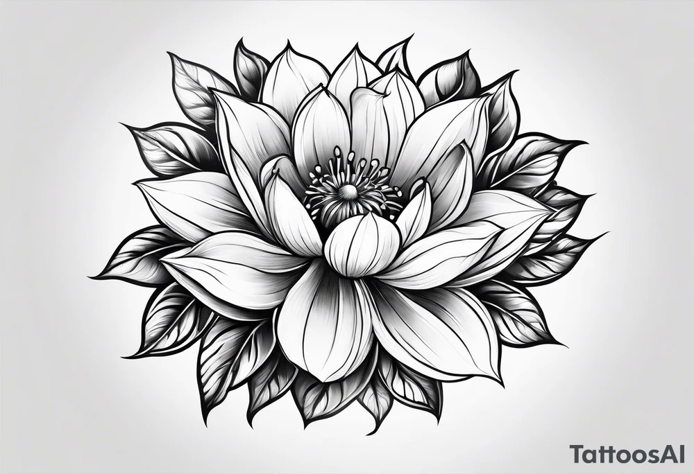 Flower budding tattoo idea