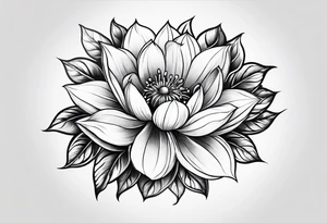 Flower budding tattoo idea