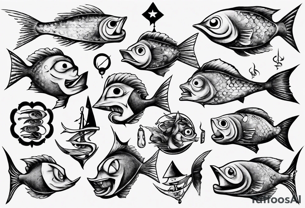 Fish hooks, 1946, canada tattoo idea