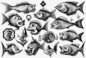 Fish hooks, 1946, canada tattoo idea