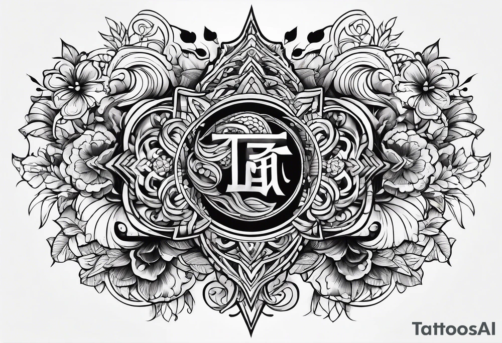 Seven number shape tattoo idea