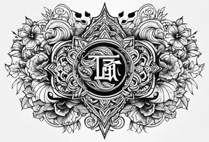 Seven number shape tattoo idea