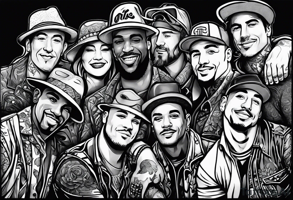 this is about friendship. 10 friends, all men, from cherry hill, new jersey. tattoo idea