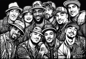 this is about friendship. 10 friends, all men, from cherry hill, new jersey. tattoo idea