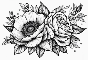 February and October birthflowers tattoo idea