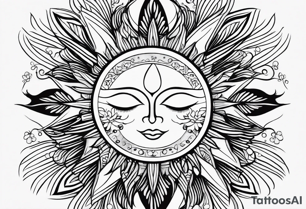 sun, simple, small tattoo idea