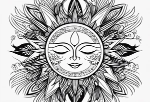 sun, simple, small tattoo idea