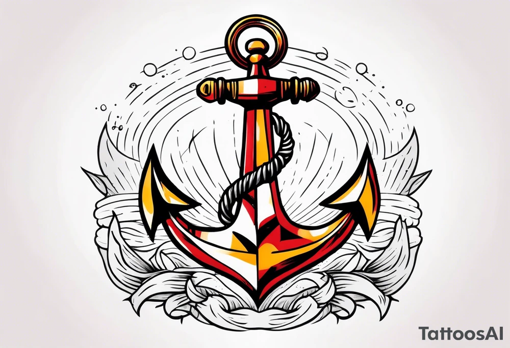 anchor old school vintage tattoo idea