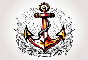 anchor old school vintage tattoo idea