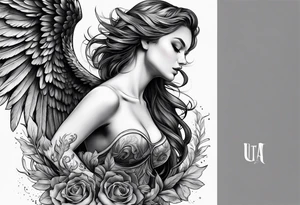 Fallen angel tattoo idea