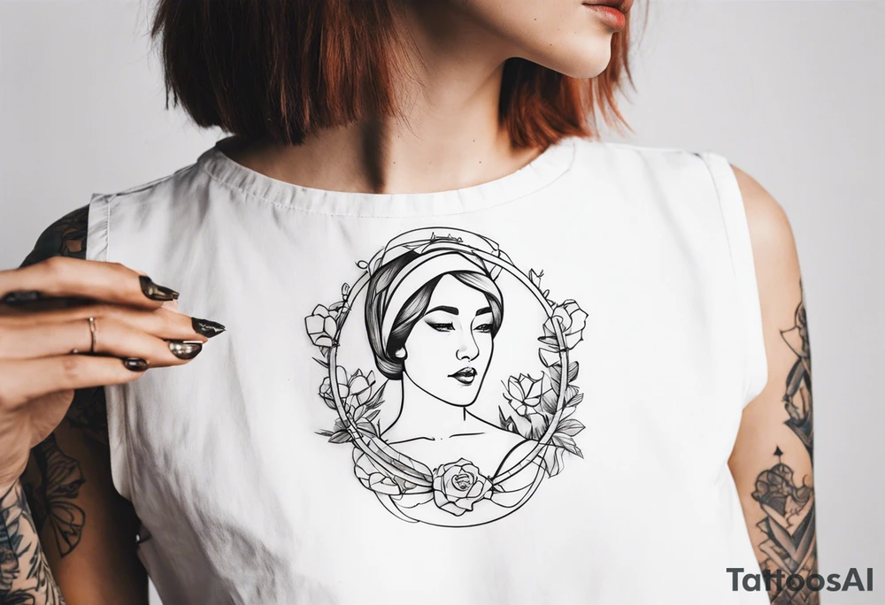 Womens history collarbone tattoo tattoo idea