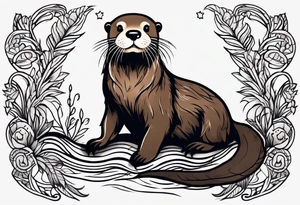 Traditional 
Otter tattoo idea