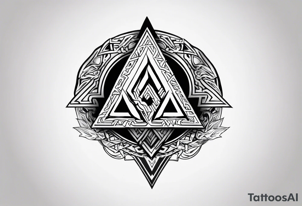 Valhalla fire 
 fog
Sword shield valknut tattoo idea