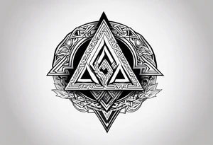 Valhalla fire 
 fog
Sword shield valknut tattoo idea