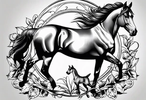 Horse and dog tattoo idea