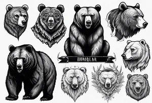 honorable bear tattoo idea