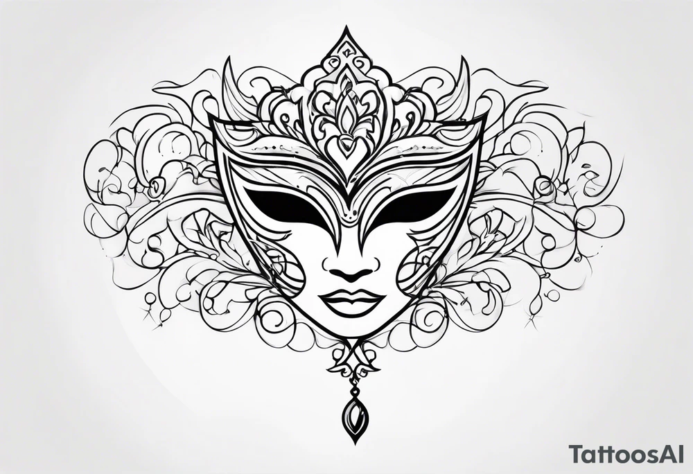 masquerade ball tattoo idea