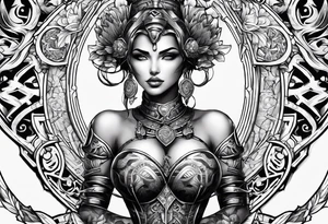 Breast of a warrior tattoo idea