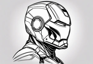 iron man side vieuw tattoo idea