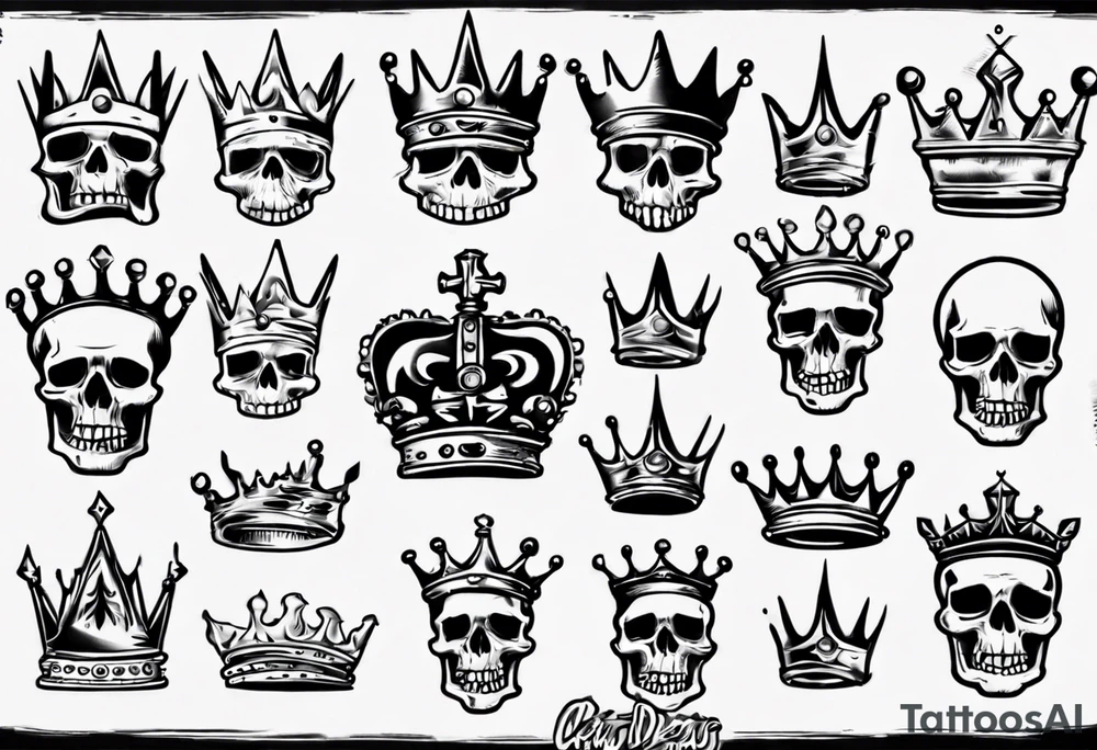 crown no skull tattoo idea