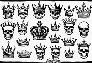 crown no skull tattoo idea