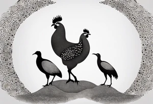 rooster and ibis tattoo idea