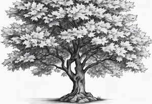 A maple tree tattoo idea