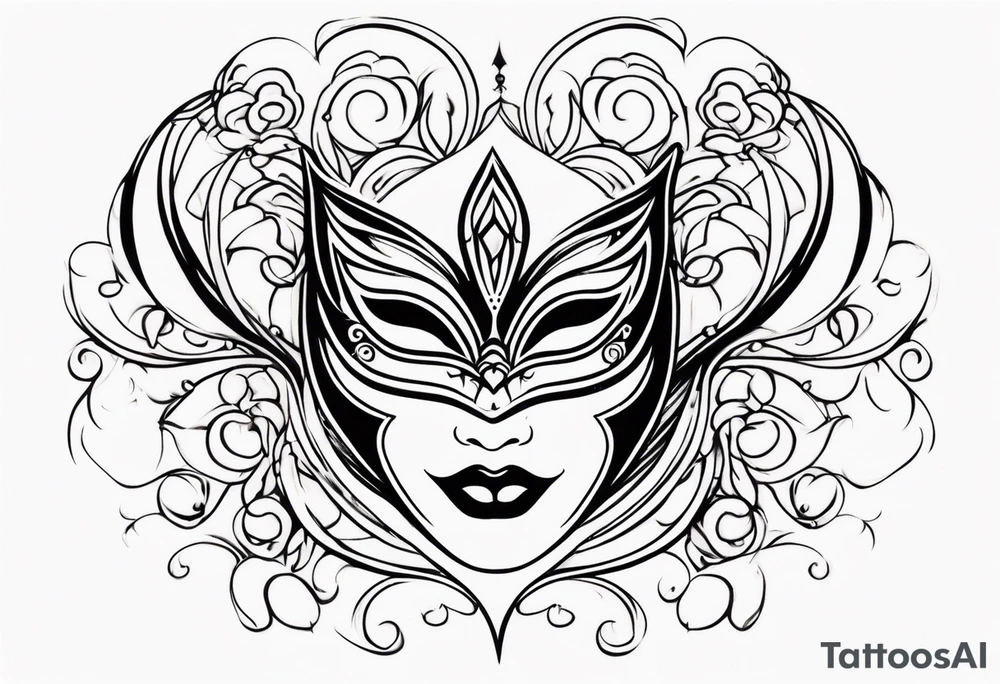 masquerade ball tattoo idea