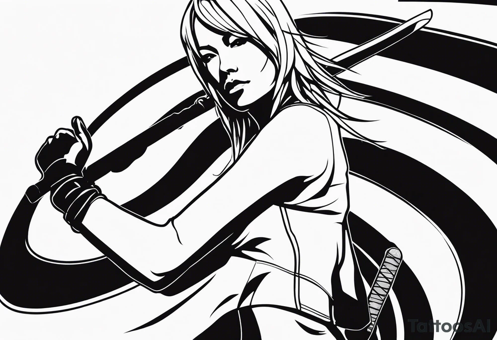 kill bill inspired minimalist tattoo idea
