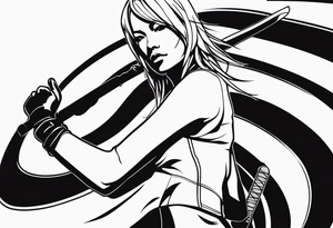 kill bill inspired minimalist tattoo idea