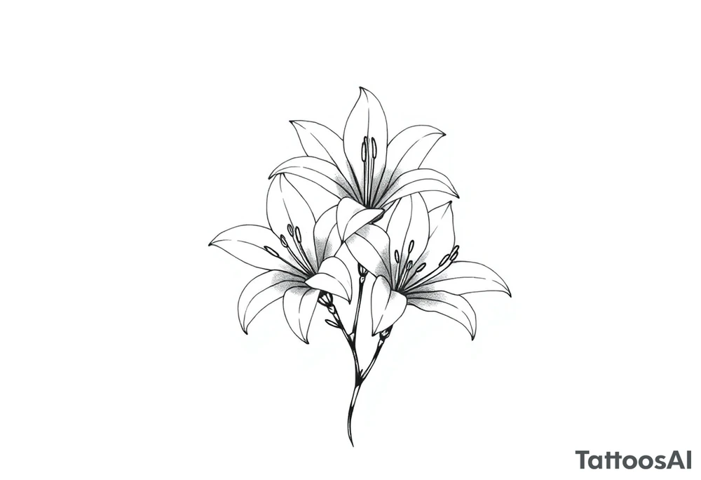 White lillies tattoo idea