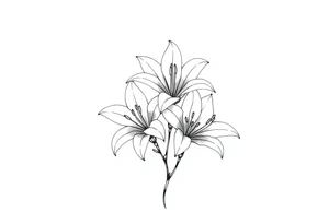 White lillies tattoo idea