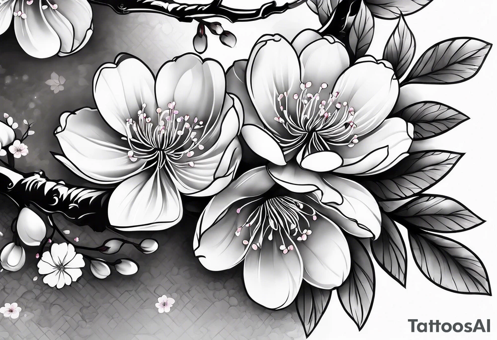Japanese cherry blossoms forearm tattoo tattoo idea