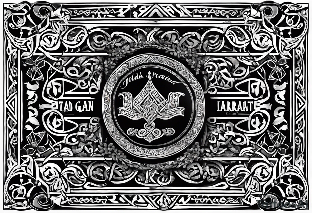 ‘Tada gan iarracht’ written in Irish. In traditional Irish font tattoo idea