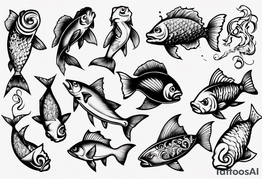 halb Mann halb Fisch tattoo idea