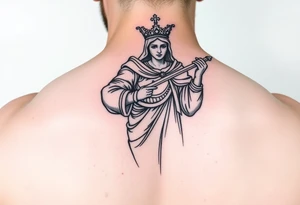 Saint Barbara carrying a riffle tattoo idea