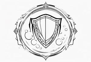 Tears bouncing off shield tattoo idea