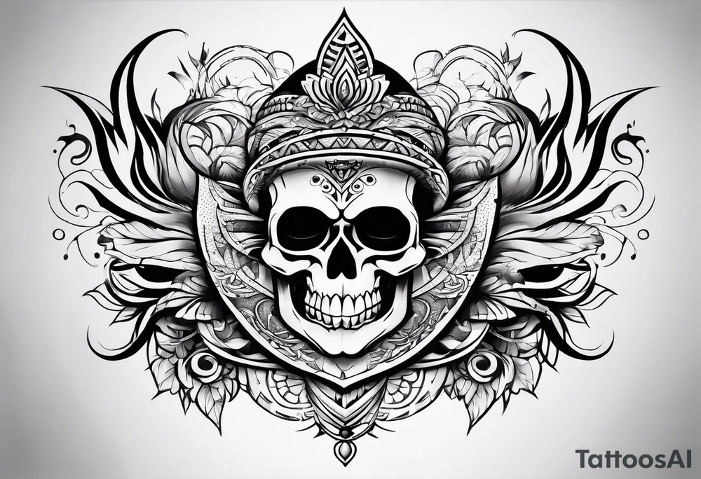 Half chest tattoo tattoo idea