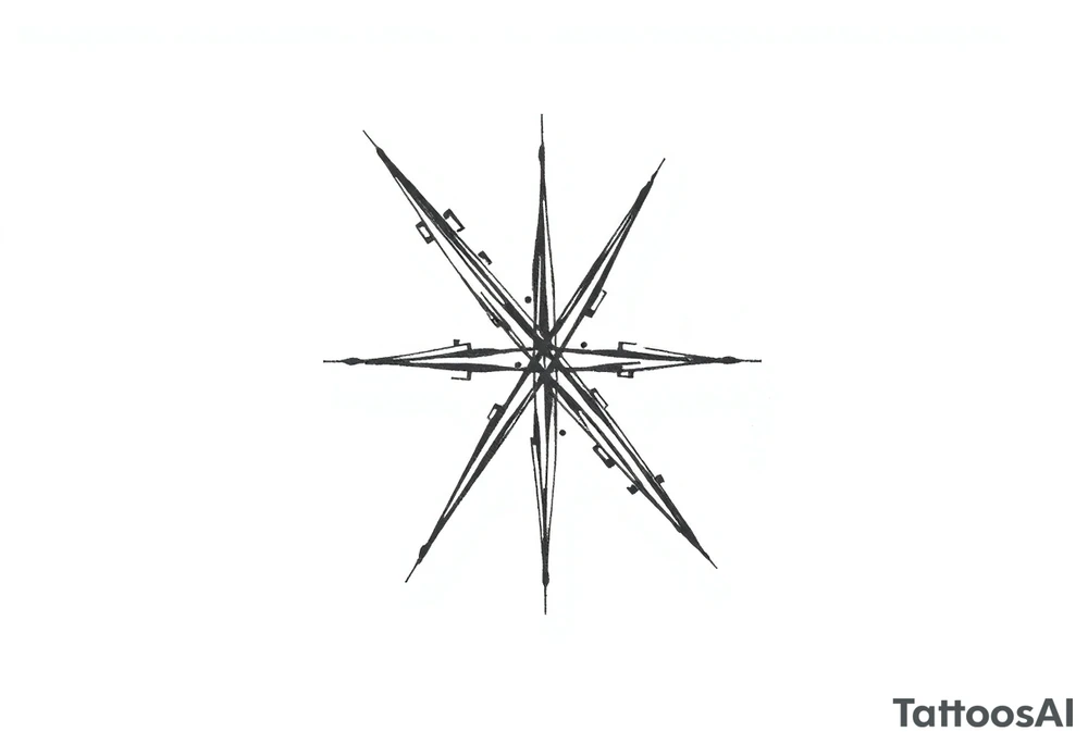 Abstract asterisk tattoo idea