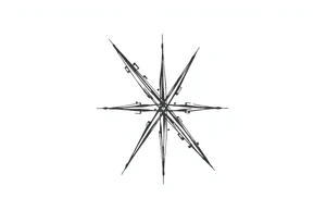 Abstract asterisk tattoo idea
