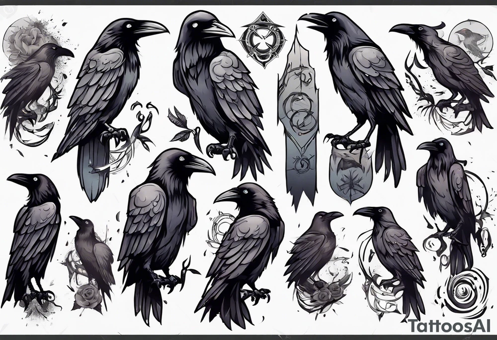 raven tattoo idea