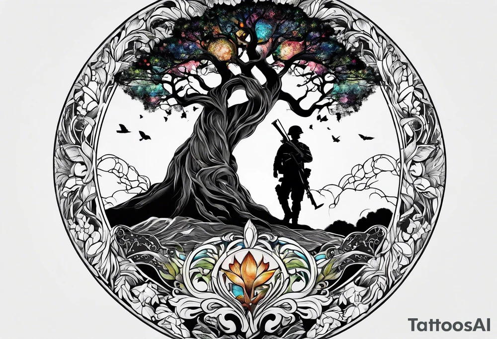 The tree of life, with a soldier tattoo idea