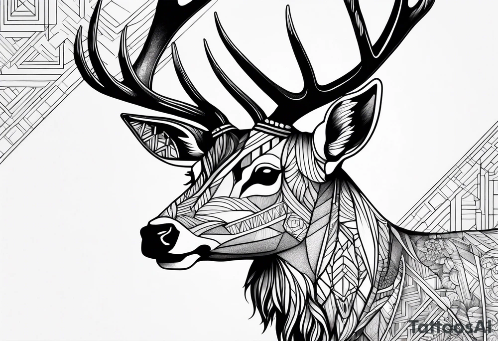 A deer that is big tattoo idea