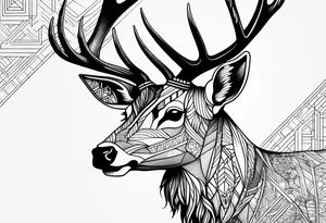 A deer that is big tattoo idea