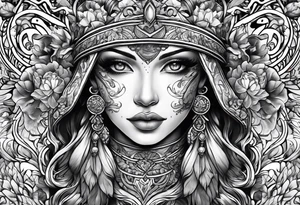 Symbolic italian characters tattoo idea