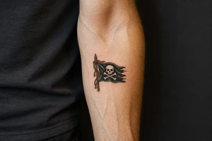 jolly roger flag tattoo idea