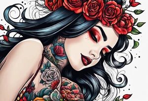 dead inside happy outside tattoo idea